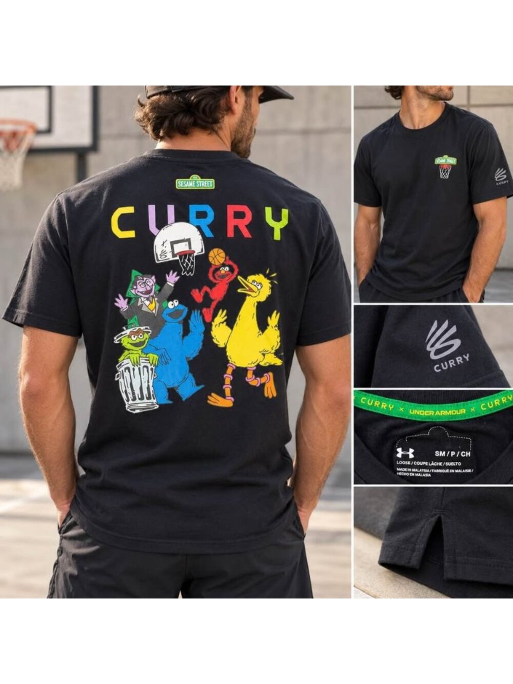 Under Armour Curry x Sesame Street Men’s Small Graphic T Shirt